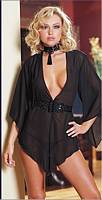 DG-4327 Chiffon Robe with Tassles and Neckband