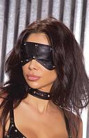 EM-L9257 Leather Blindfold with Studs