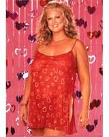 SOH-X20067 Knit Chemise With Glittery Hearts