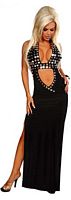 SS-3-265 Sexy Large Sequin Embellished Halter Gown